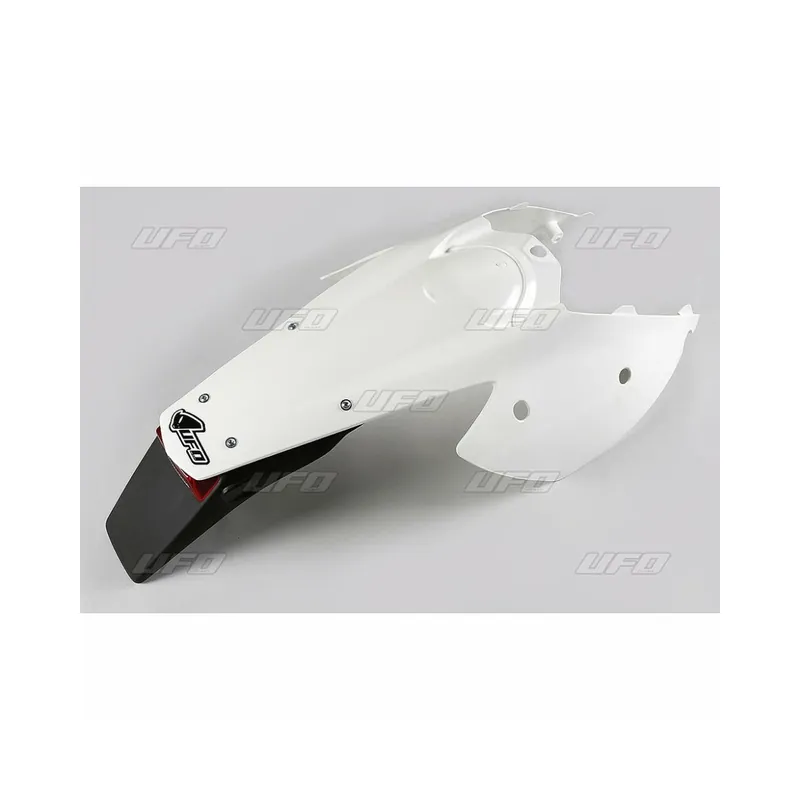 Soldes Garde-boue arrière + support de plaque avec feu UFO blanc KTM