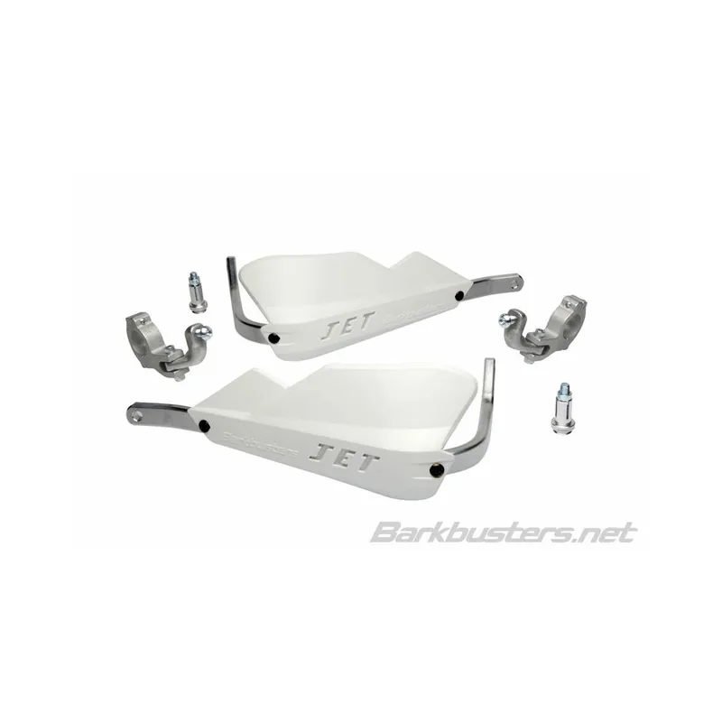 Meilleure Vente Kit protège-mains BARKBUSTERS Jet montage 2 pointsguidon Ø28,6mm blanc