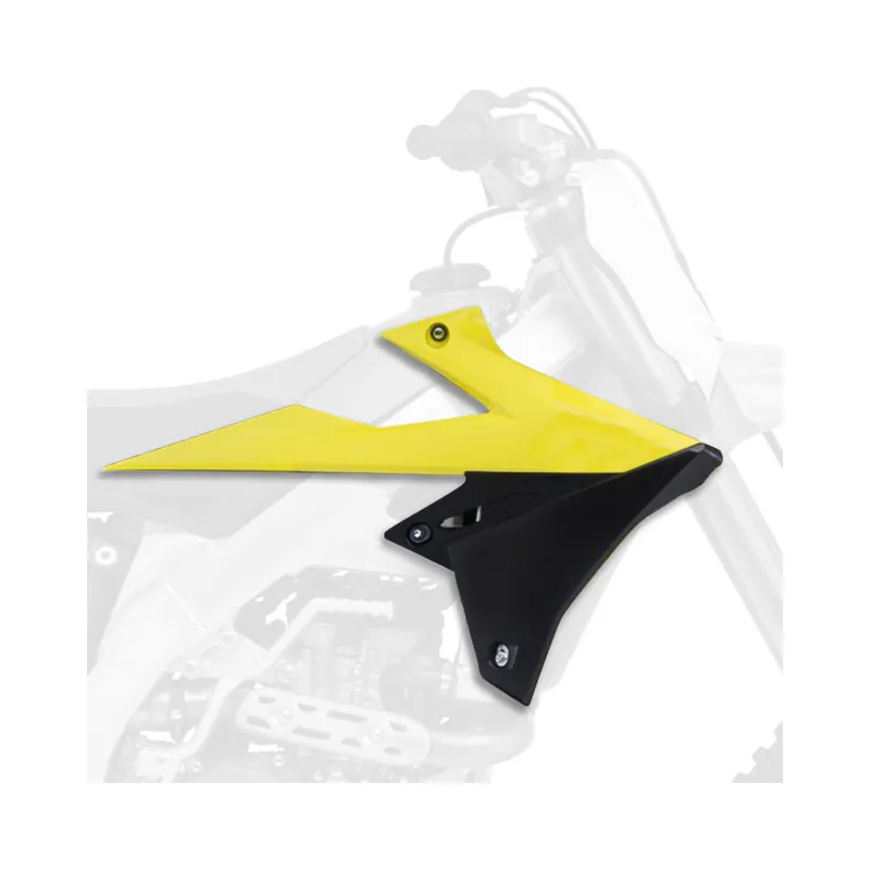 Top Vente Ouïes de radiateur POLISPORT couleur origine (2018) jaune/noir Suzuki RM-Z450