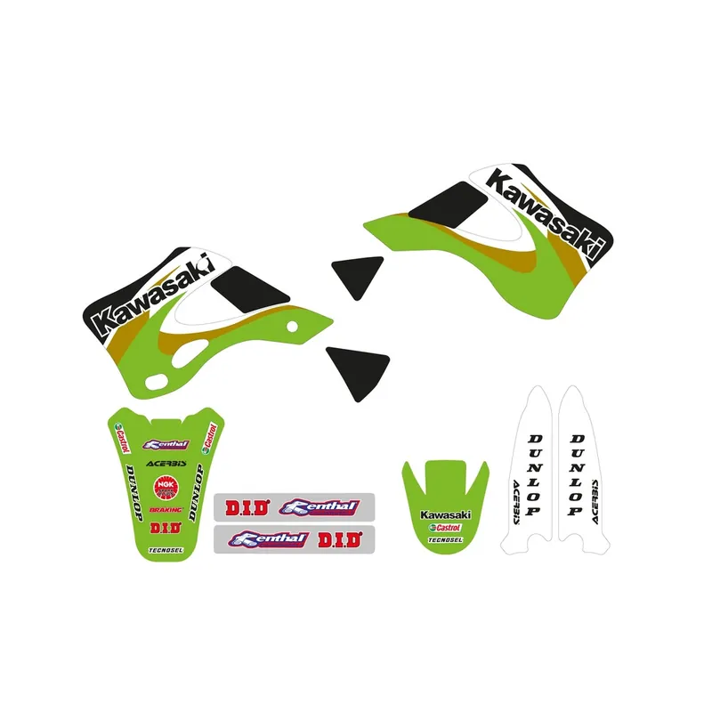 Kit déco complet TECNOSEL Team OEM Kawasaki 2000 Authentique