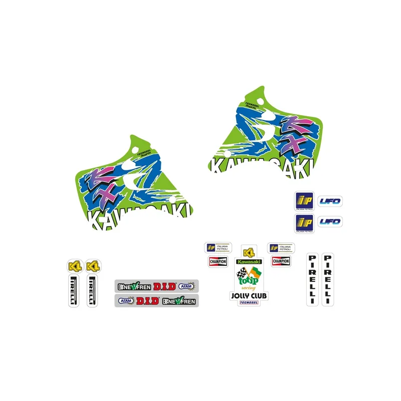 Vente Directe Kit déco complet TECNOSEL Team Kawasaki 1993