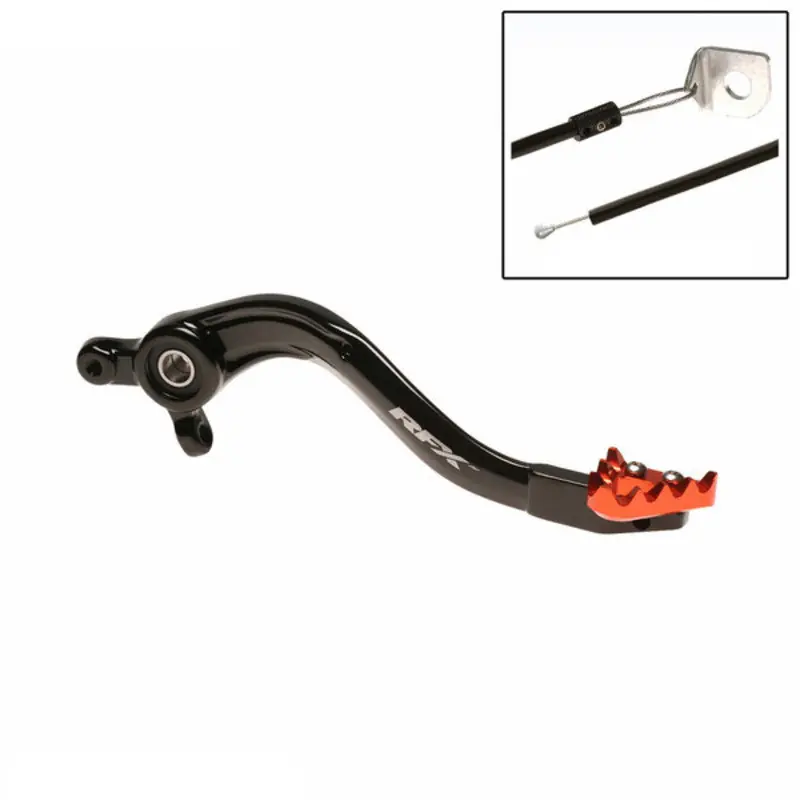 Pédale de frein arrière RFX Pro ST (Anodisé dur noir/orange) Promotion Saisonnière
