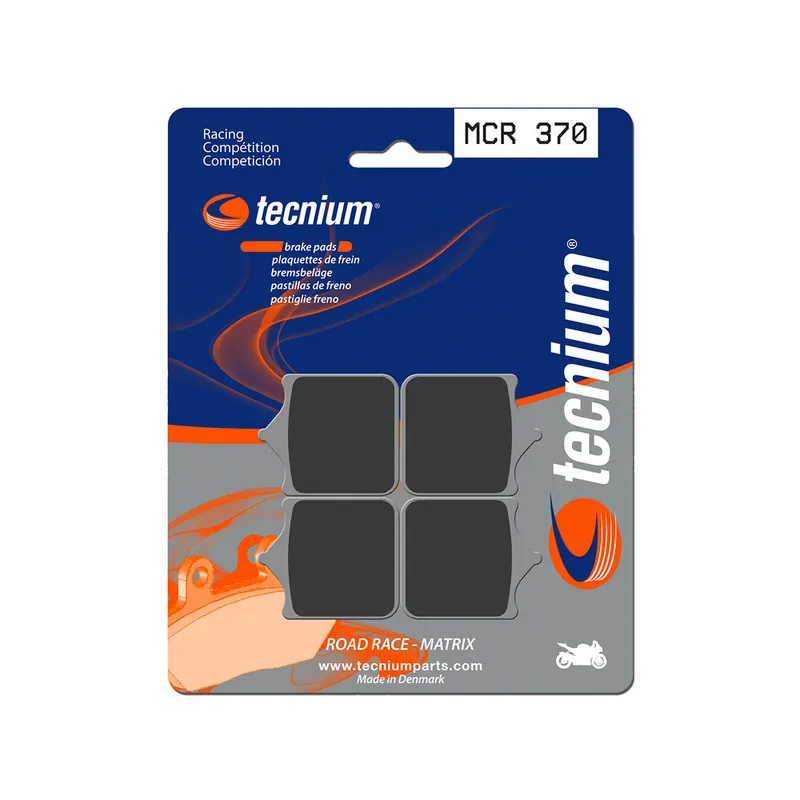 Plaquettes de frein TECNIUM Racing métal fritté carbone - MCR370 Promotion Saisonnière
