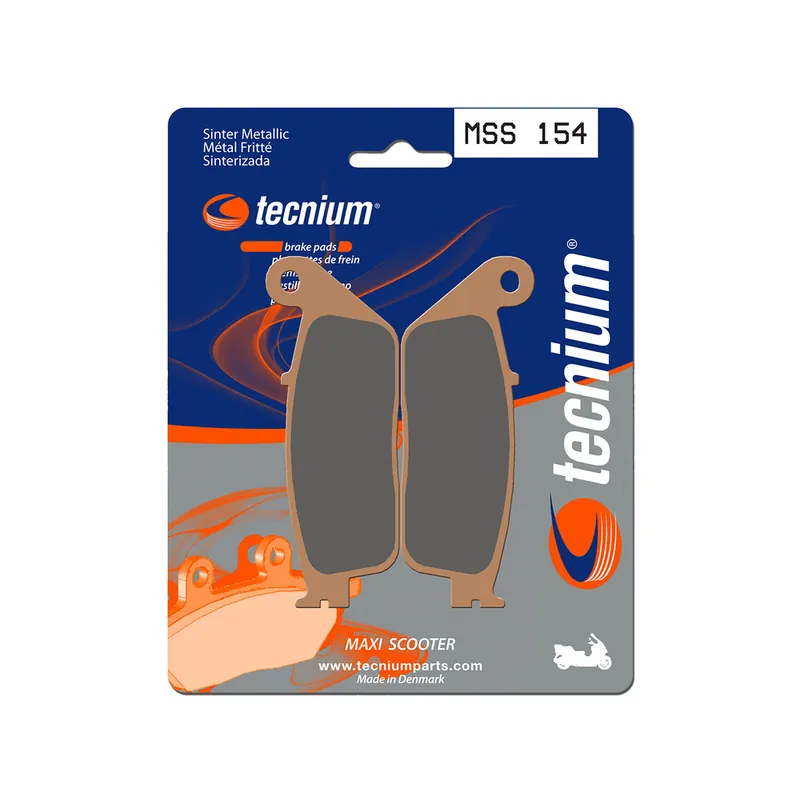 Plaquettes de frein TECNIUM Maxi Scooter métal fritté - MSS154 Offre Limitée