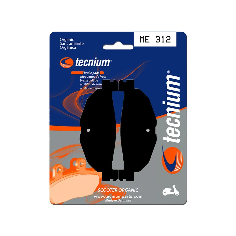 Offre Du Jour Plaquettes de frein TECNIUM Scooter organique - ME312