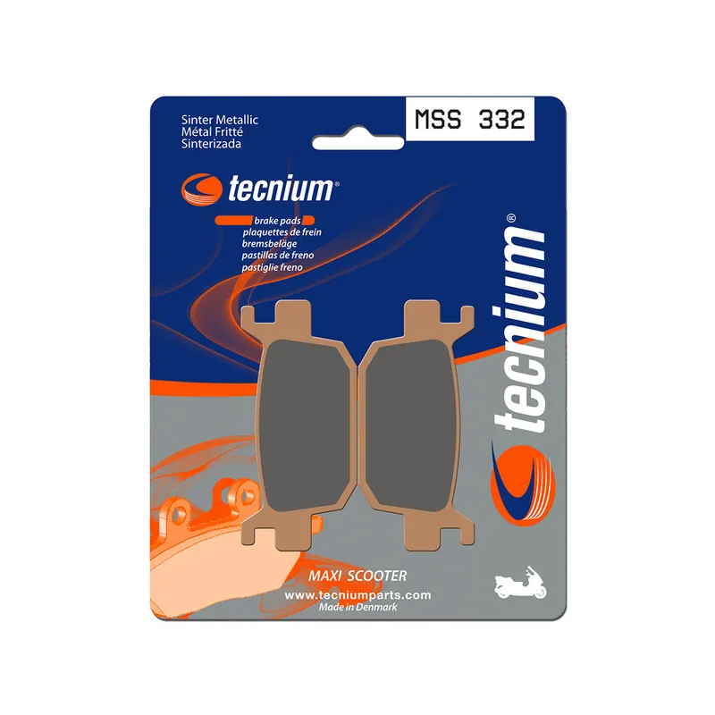 Quantité Limitée Plaquettes de frein TECNIUM Maxi Scooter métal fritté - MSS332