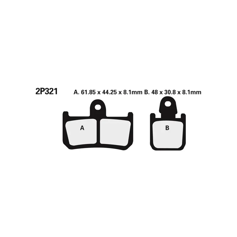 Plaquettes de frein NISSIN route /Off-Road métal fritté – 2P-321ST Achetez Aujourd&rsquo;hui