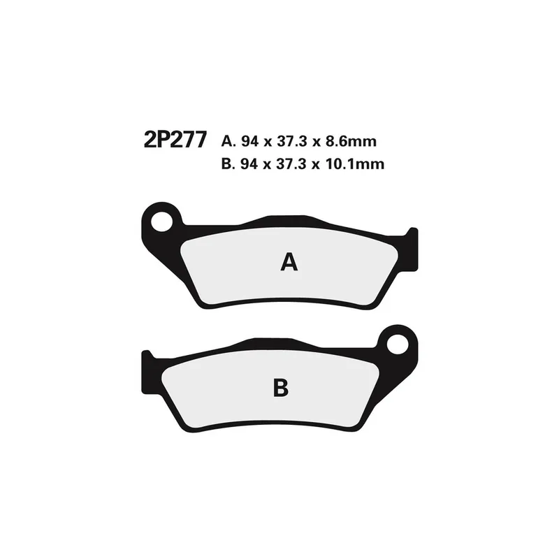 Plaquettes de frein NISSIN route semi-métallique – 2P-277NS Haute Qualité