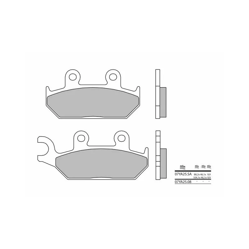 Plaquettes de frein BREMBO route métal fritté - 07YA25SA Nouvelle Collection