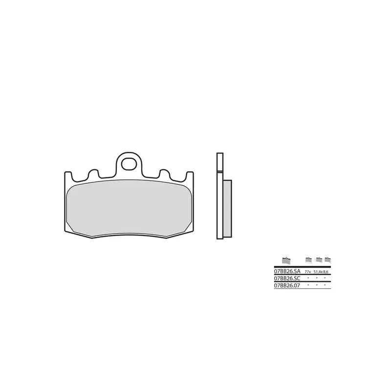 Plaquettes de frein BREMBO route métal fritté – 07BB26LA Acheter En Ligne