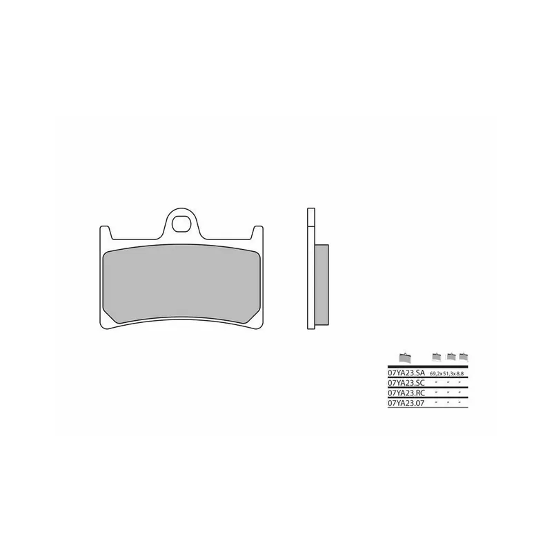 Plaquettes de frein BREMBO route métal fritté – 07YA23SA Top Vente