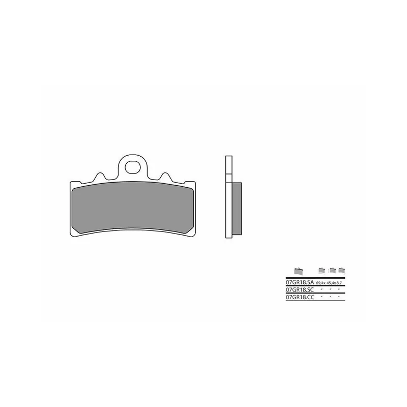 Plaquettes de frein BREMBO route carbone céramique – 07GR18CC Soldes