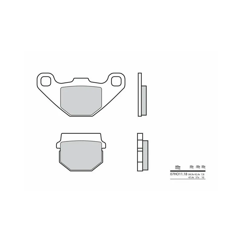 Plaquettes de frein BREMBO route carbone céramique – 07HO1118 Produit De Marque
