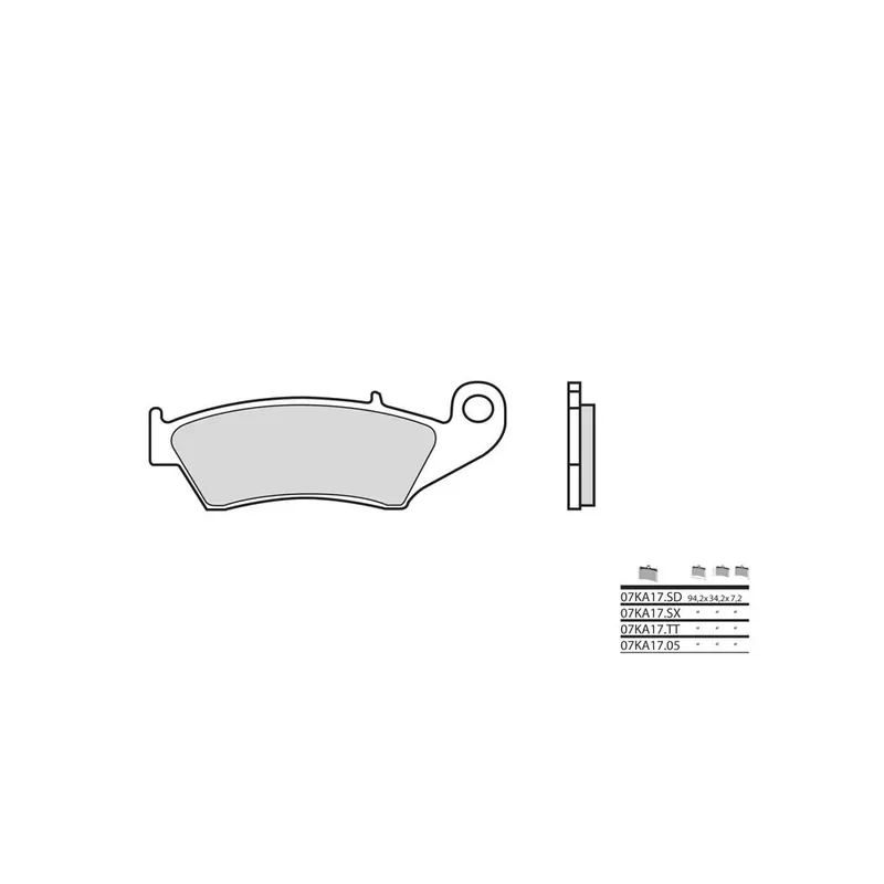 Dernière Chance Plaquettes de frein BREMBO route métal fritté – 07KA17LA
