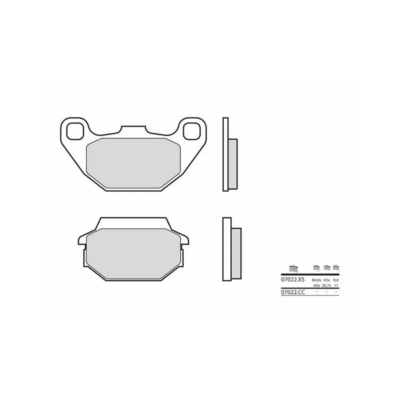 Marque Plaquettes de frein BREMBO Scooter carbone céramique – 07022