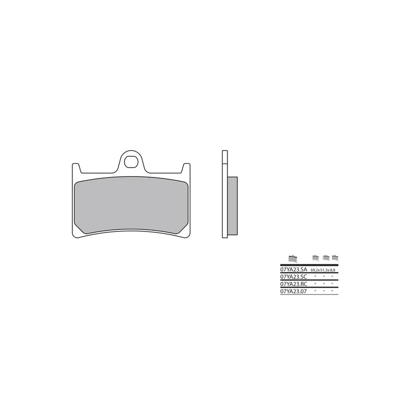 Commander Vite Plaquettes de frein BREMBO route métal fritté – 07YA23LA