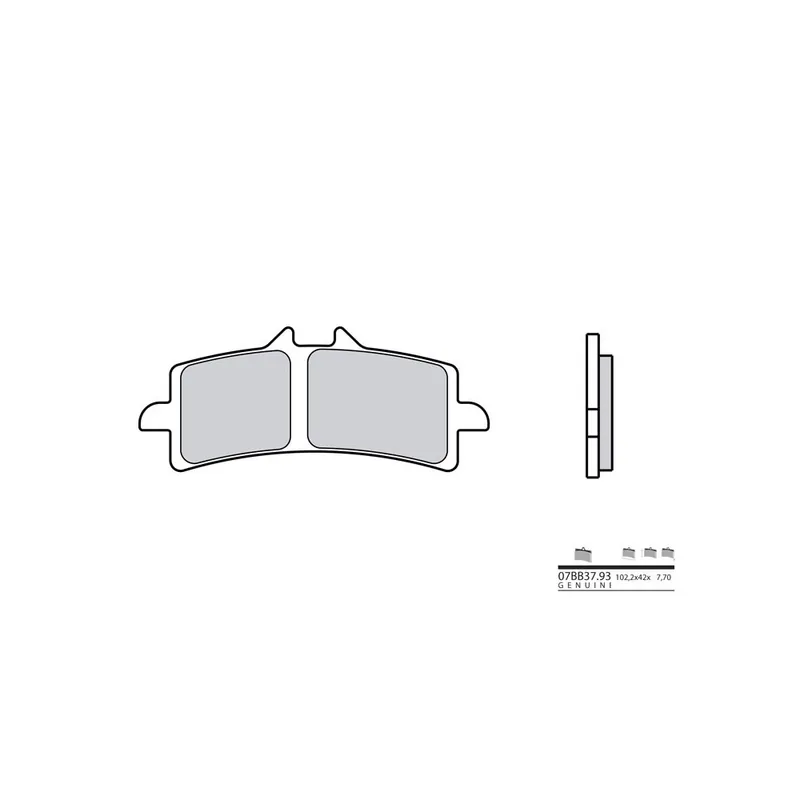 Petit Prix Plaquettes de frein BREMBO route métal fritté - 07BB37LA
