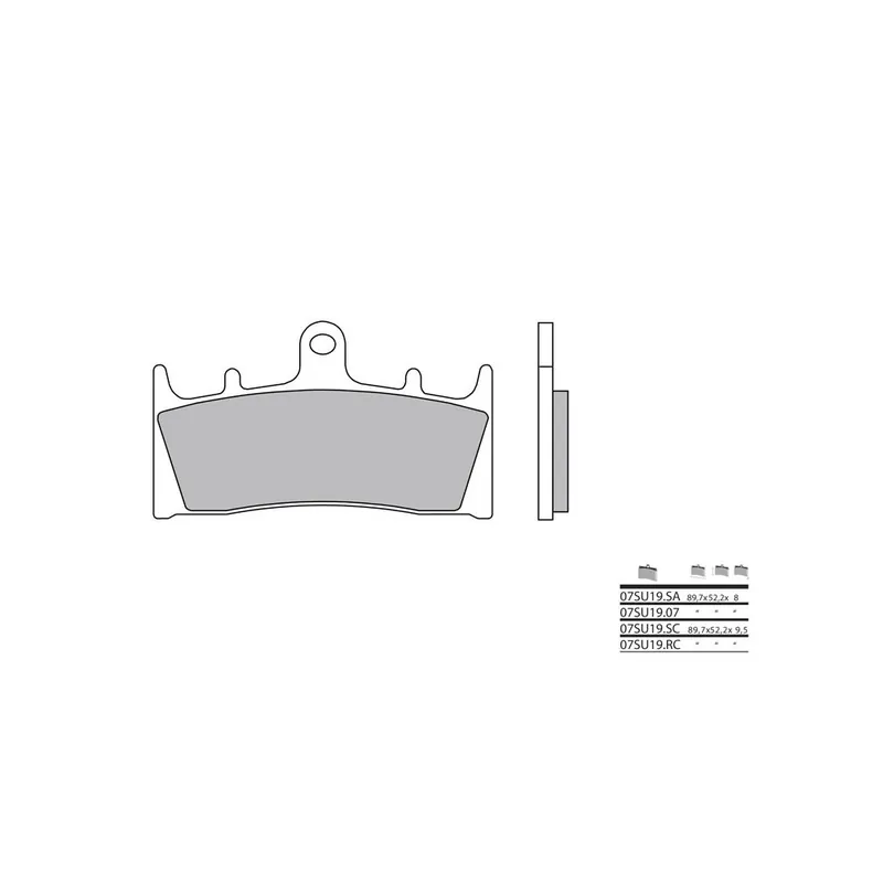 Plaquettes de frein BREMBO route métal fritté – 07SU19LA Certifié