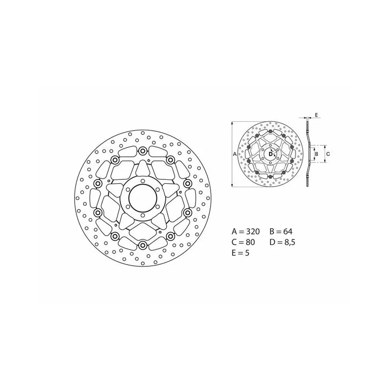 Top Vente Disque de frein BREMBO Oro flottant – 78B40870