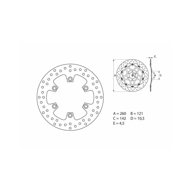 Disque de frein BREMBO Oro fixe – 68B407B3 Achat Immédiat