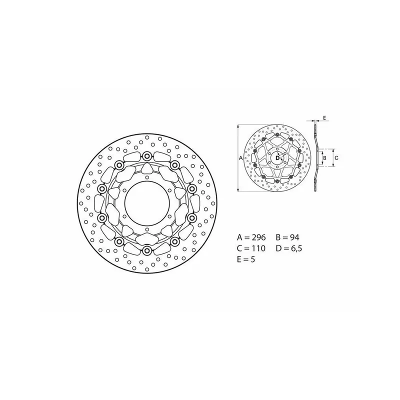 Disque de frein BREMBO Oro flottant – 78B40824 Expédié Aujourd&rsquo;hui
