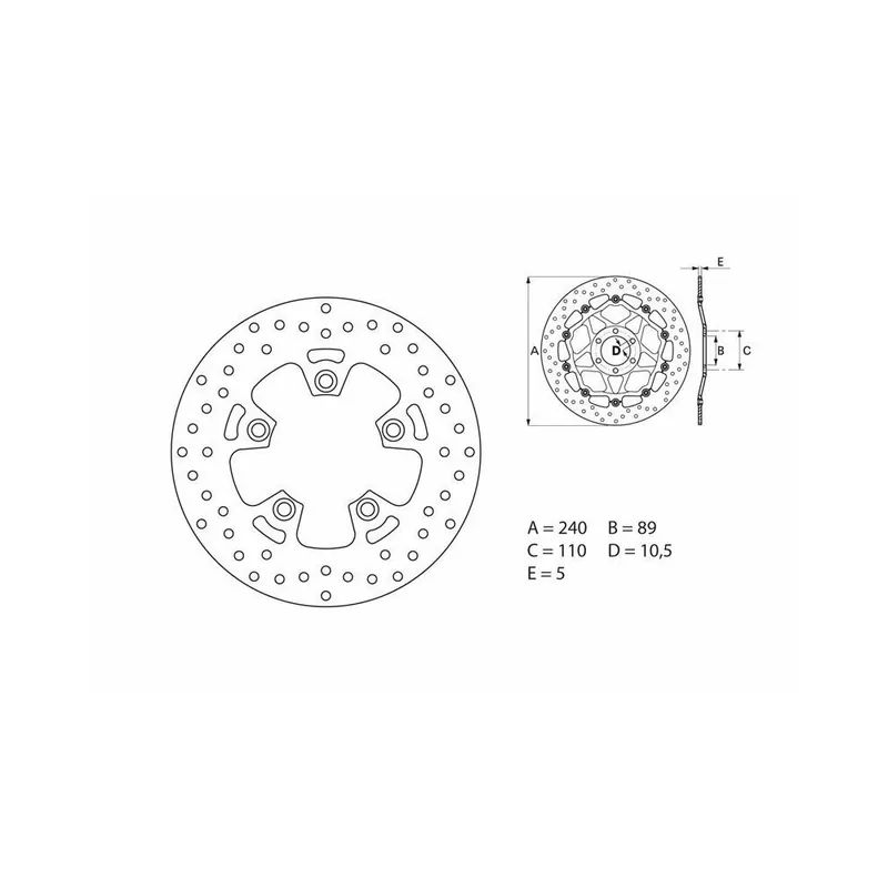 Disque de frein BREMBO Oro fixe – 68B40771 Offre Exclusive