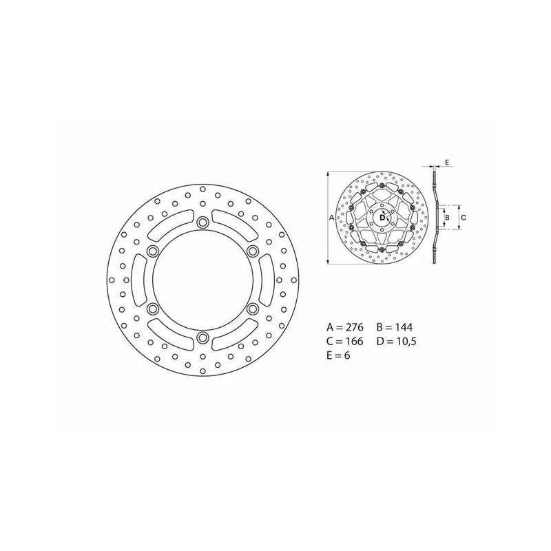 Disque de frein BREMBO Oro fixe – 68B407E7 Achat Immédiat
