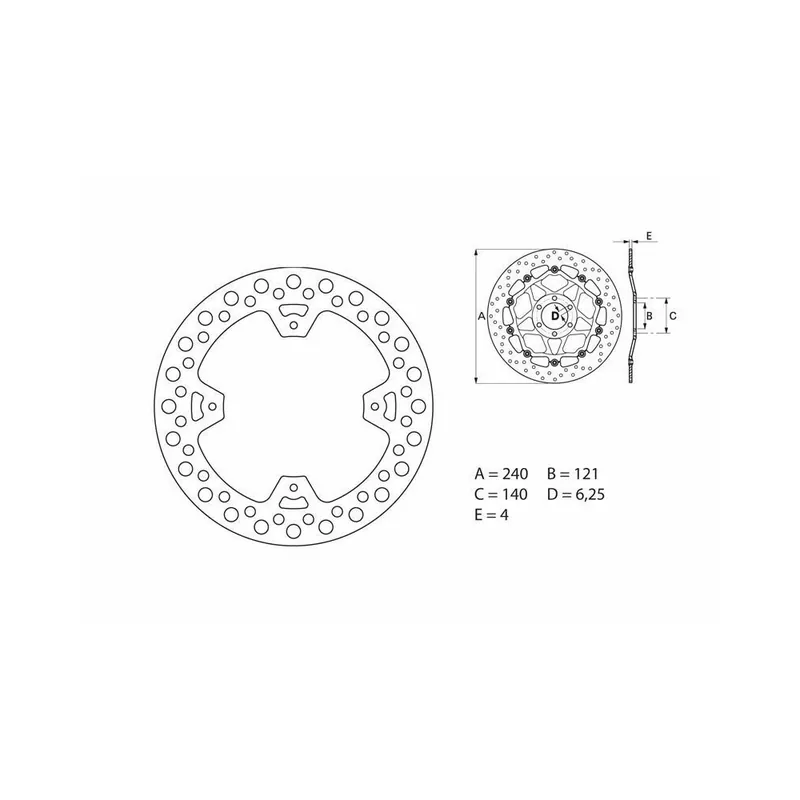 Disque de frein BREMBO Oro fixe – 68B40786 Commander Vite