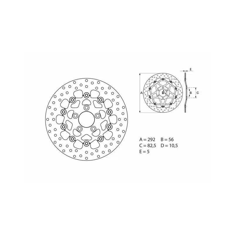 Remise Disque de frein BREMBO Oro flottant - 78B40828