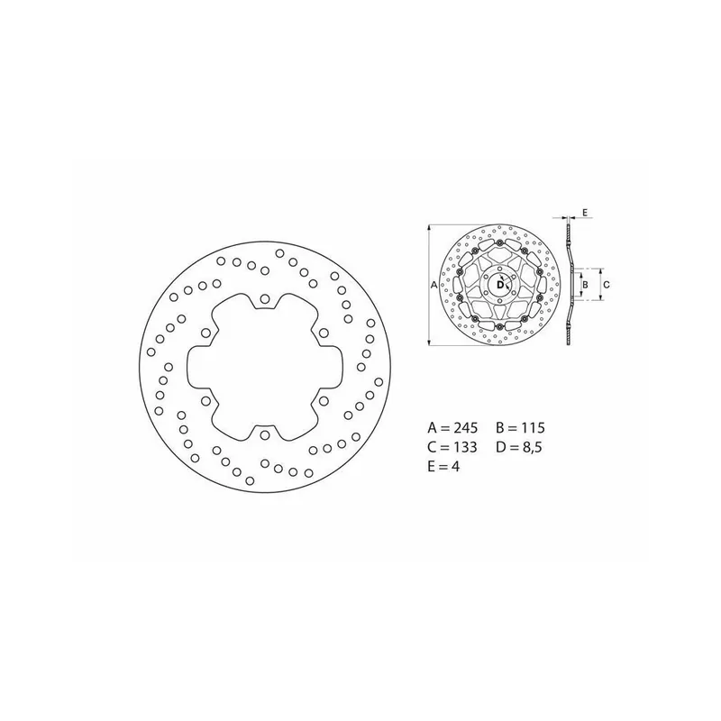 Affaire À Saisir Disque de frein BREMBO Oro fixe – 68B40791