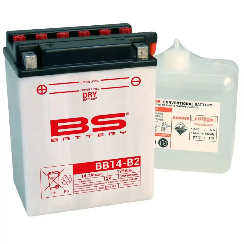 Expédié Aujourd'hui Batterie BS BATTERY Haute-performance avec pack acide - BB14-B2