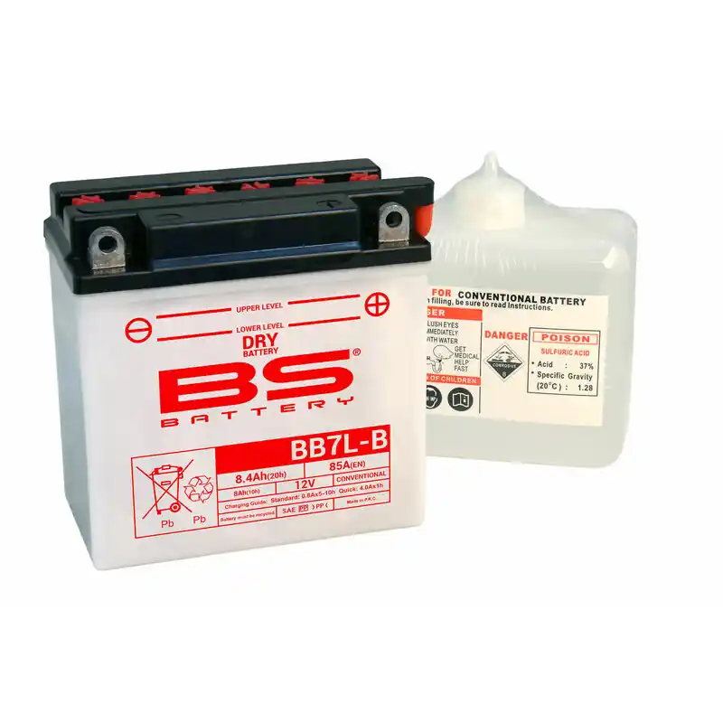 Dernier Modèle Batterie BS BATTERY Haute-performance avec pack acide - BB7L-B
