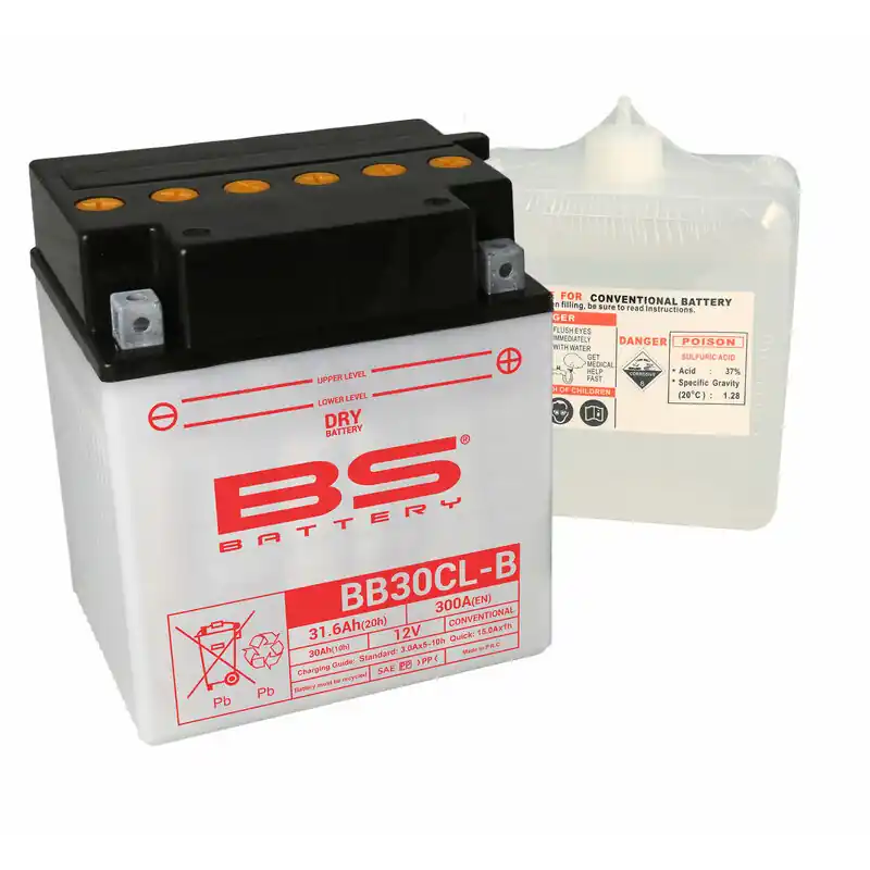 Dernière Chance Batterie BS BATTERY Haute-performance avec pack acide – BB30CL-B