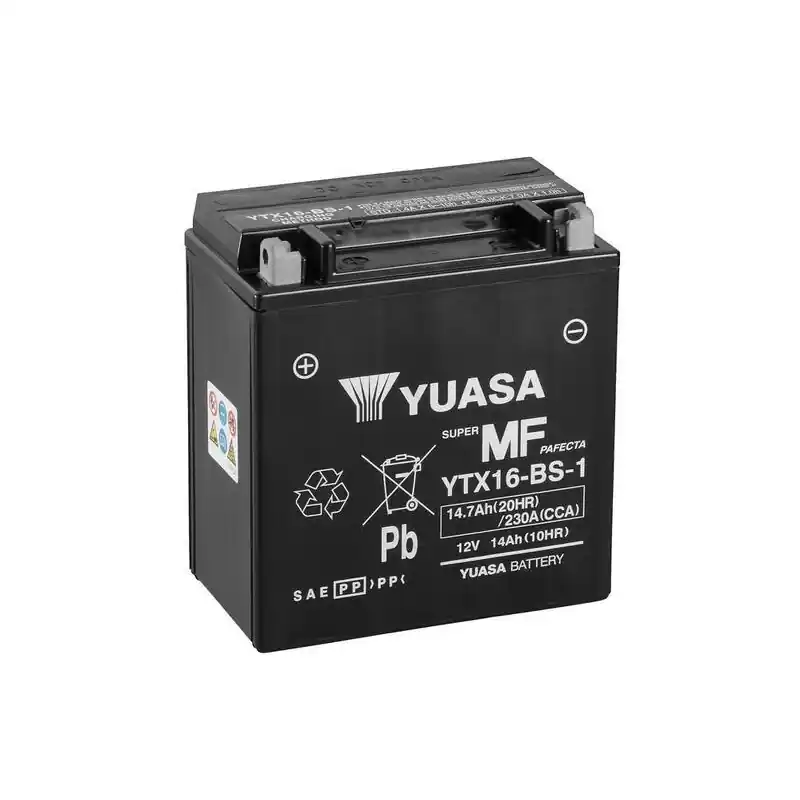 Batterie YUASA sans entretien avec pack acide – YTX16-BS-1 Réduction