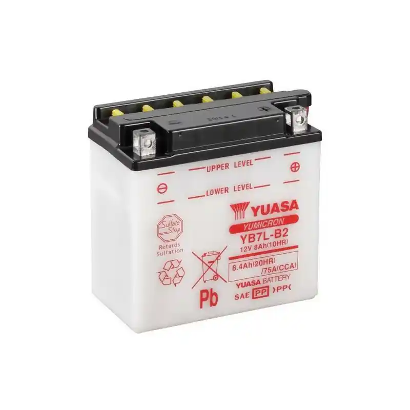 Batterie YUASA conventionnelle sans pack acide – YB7L-B2 Prix Bas