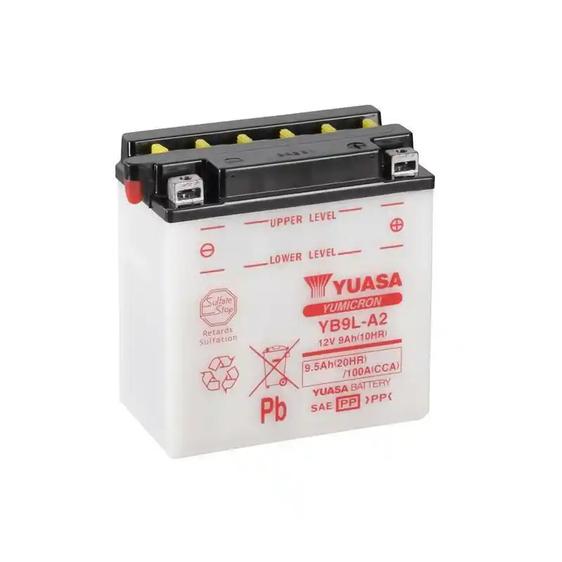 Batterie YUASA conventionnelle sans pack acide – YB9L-A2 Offre Spéciale