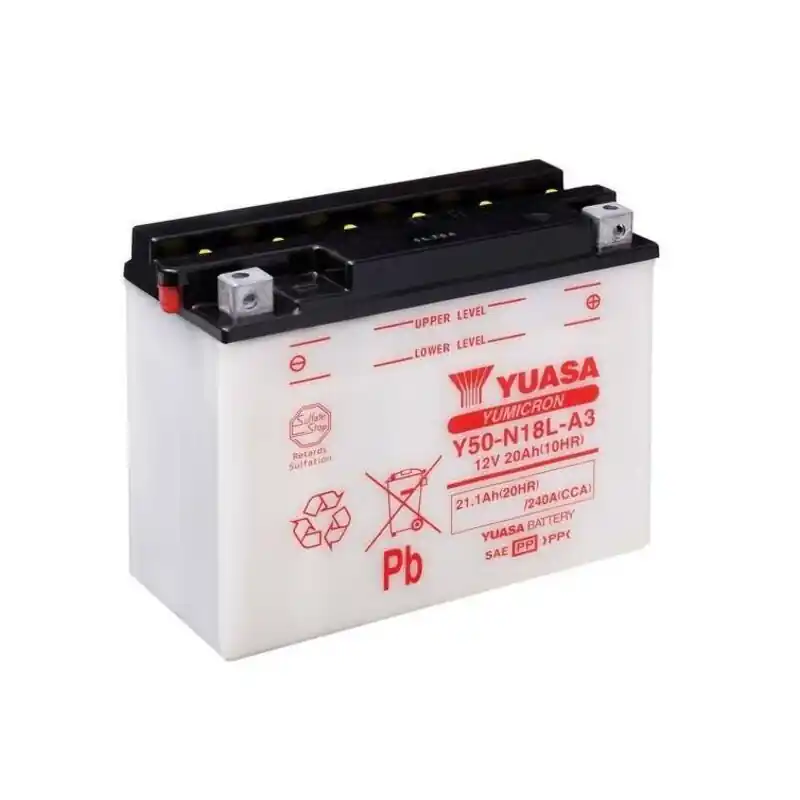 Batterie YUASA conventionnelle sans pack acide – Y50-N18L-A3 Vente Flash