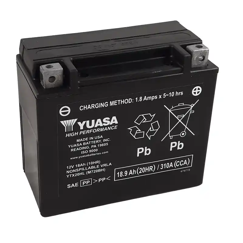Marque Batterie YUASA W/C sans entretien activée usine – YTX20HL FA