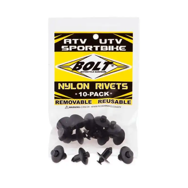 Haute Qualité Rivets plastique M8 XL BOLT – 10 pièces