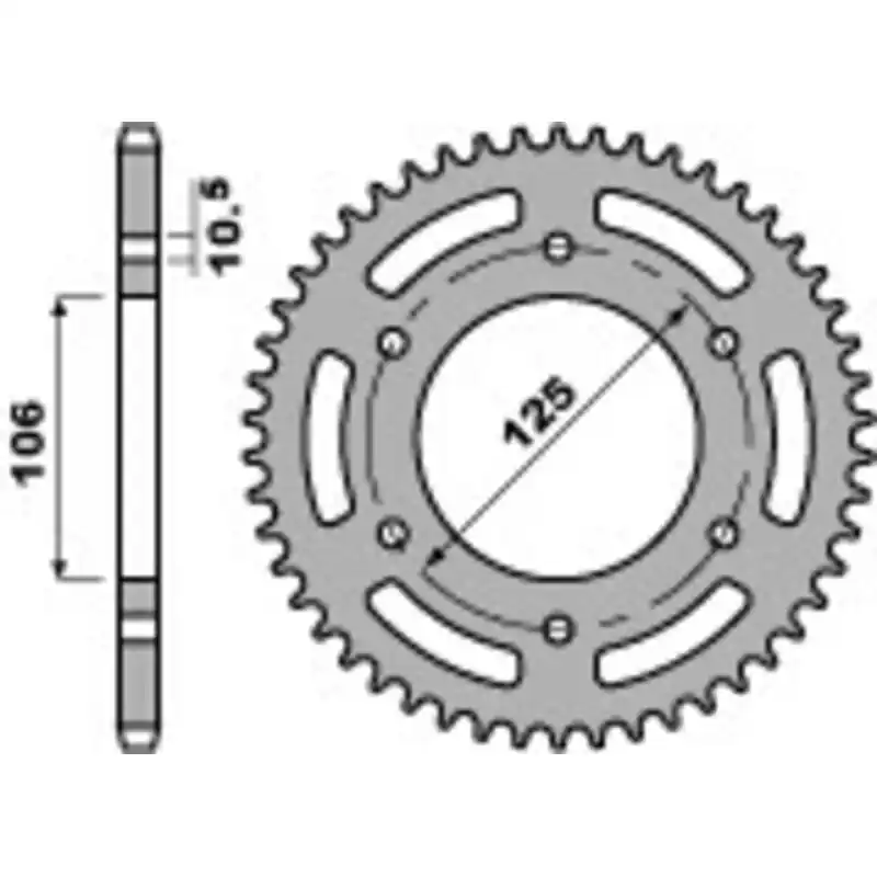 Couronne PBR Racing aluminium Ultra-Light anodisé dur 4530 – 520 Nouvel Arrivage