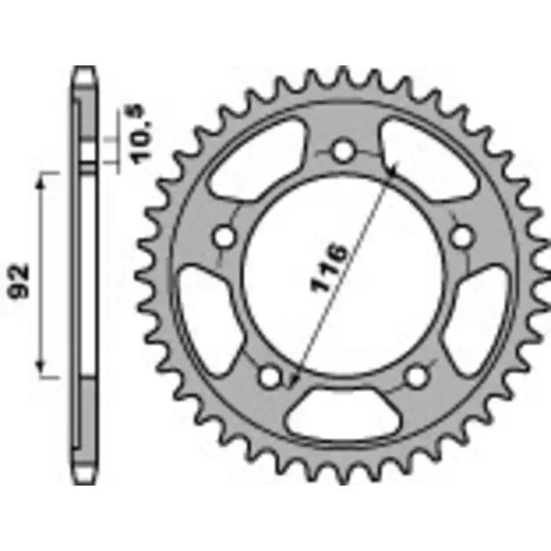 Couronne PBR acier standard 4542 - 530 Commande En Gros