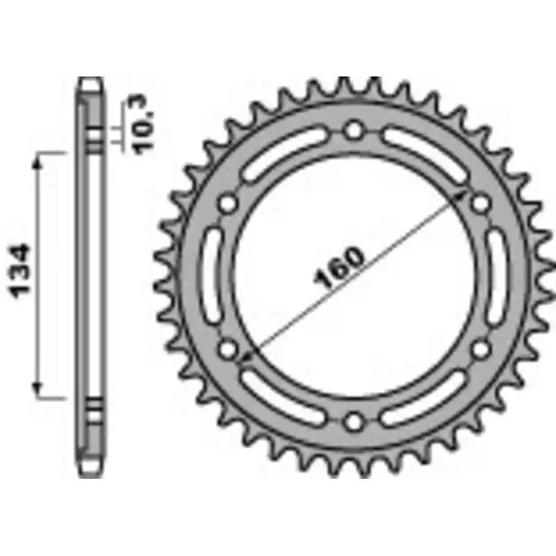 Couronne PBR Racing aluminium Ultra-Light anodisé dur 4400 – 520 Solde