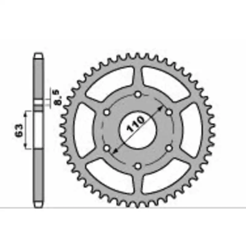 Couronne PBR Racing aluminium Ultra-Light anodisé dur 4675 – 520 Authentique