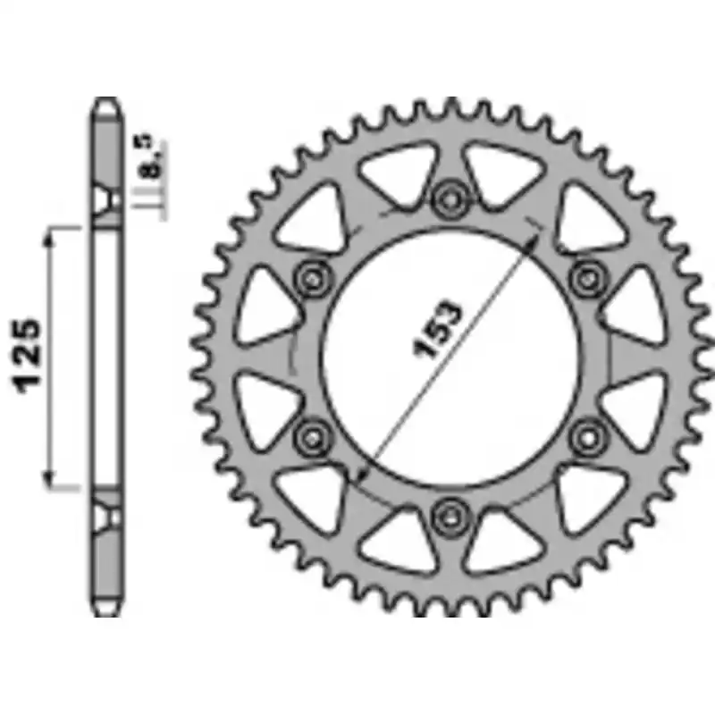Réduction Couronne PBR acier standard 289 – 520