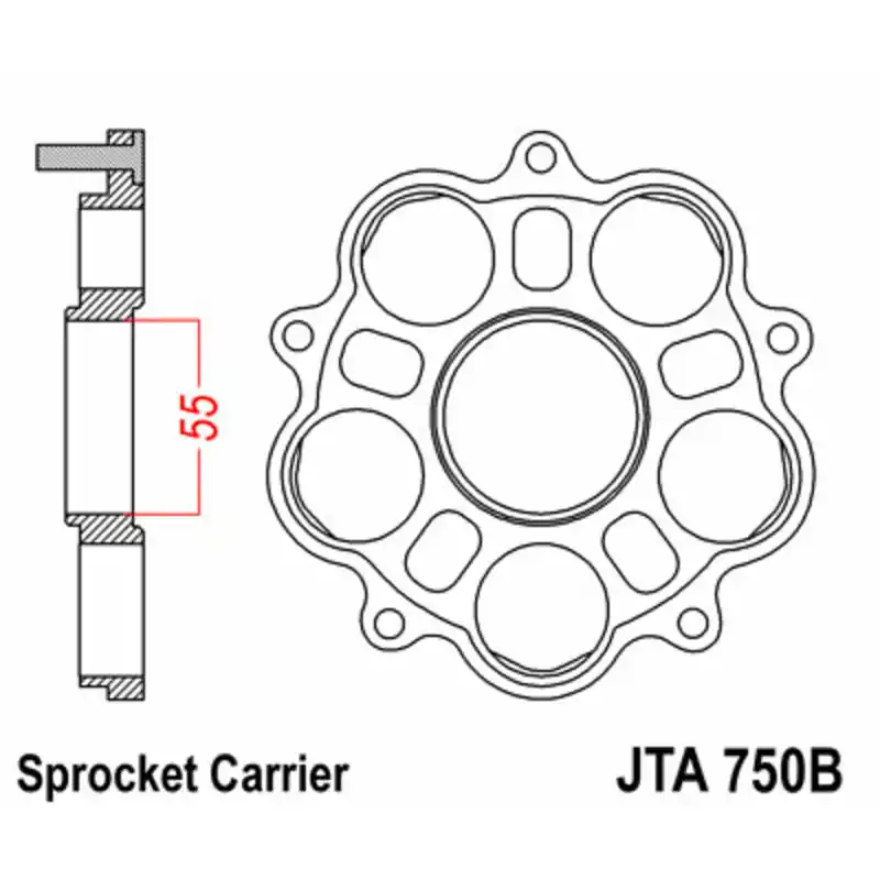 Achetez Aujourd&rsquo;hui Support de couronne JT SPROCKETS – 5 Silentbloc Ducati