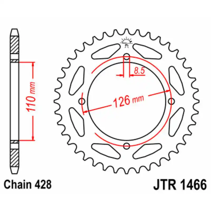 Acheter En Ligne Couronne JT SPROCKETS acier standard 1466 – 428
