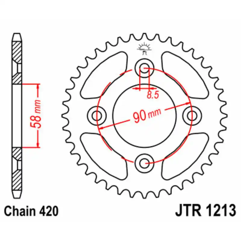 Meilleur Prix Couronne JT SPROCKETS acier standard 1213 – 420
