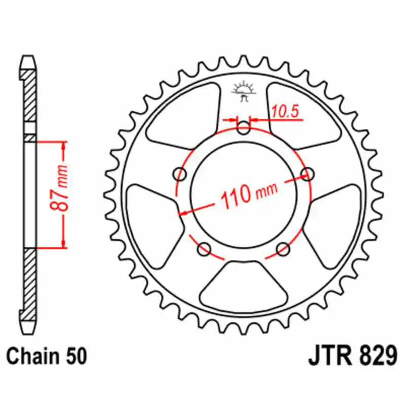 Acheter Direct Couronne JT SPROCKETS acier standard 829 – 530
