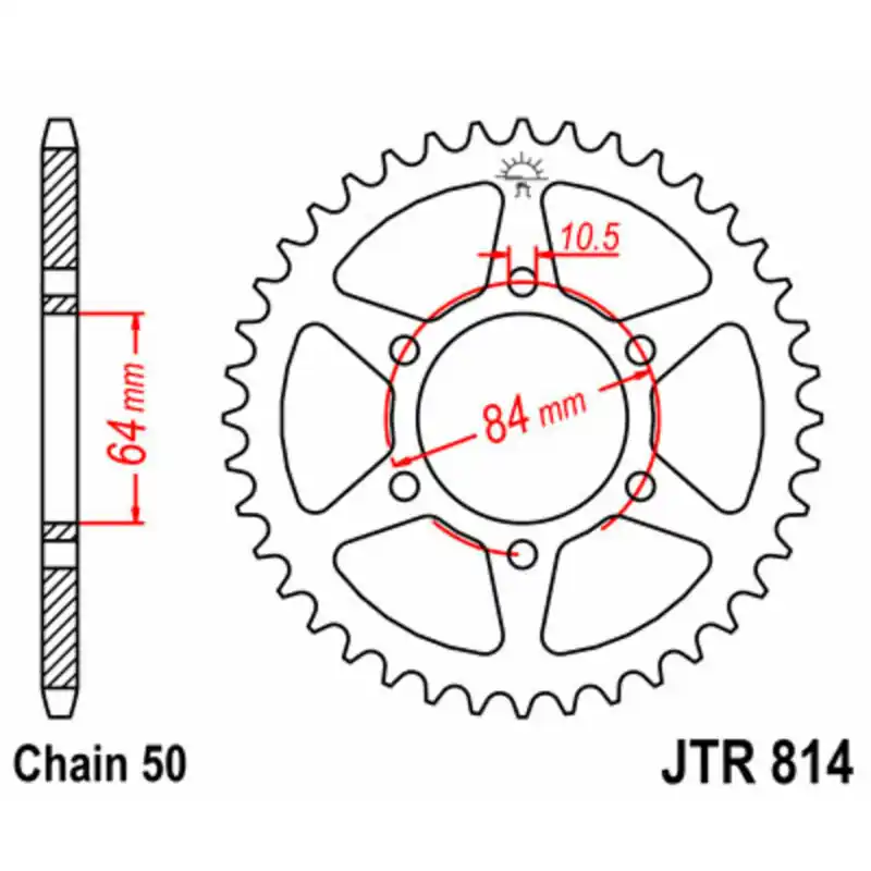 Couronne JT SPROCKETS acier standard 814 – 530 Petit Prix
