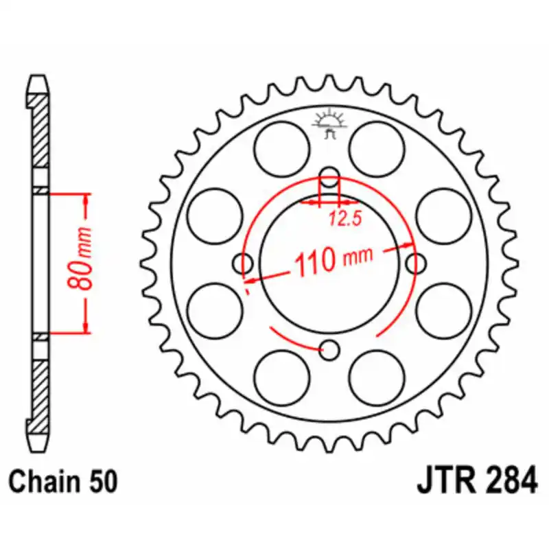 Couronne JT SPROCKETS acier standard 284 – 530 Affaire À Saisir